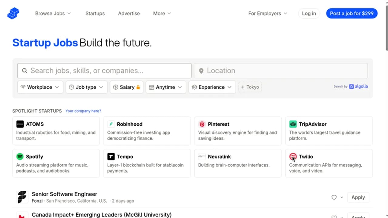 Startup Jobs